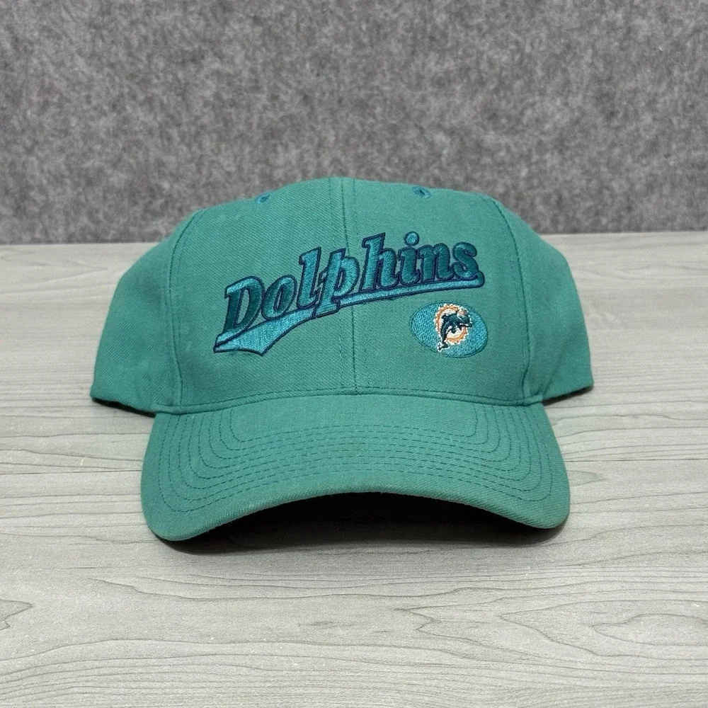 Vintage Miami Dolphins Teal Snapback‎ Hat 90s Twins Enterprise NFL